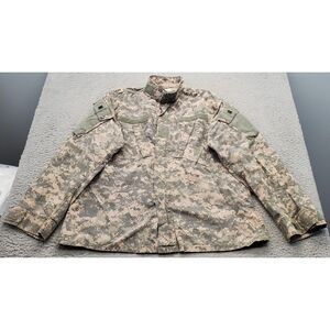 US Army Combat Uniform Jacket Men Large Digital Camouflage Long Sleeve Mock Neck